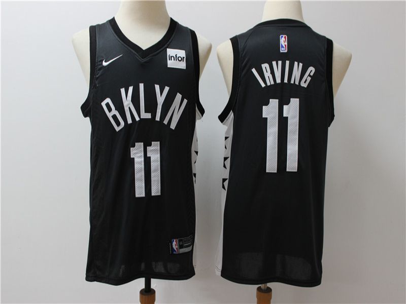 Men Brooklyn Nets #11 Irving Black Game Nike NBA Jerseys